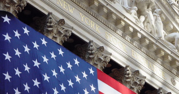 NYSE, Bitcoin, American flag