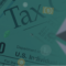 Cryptocurrency logos and tax forms