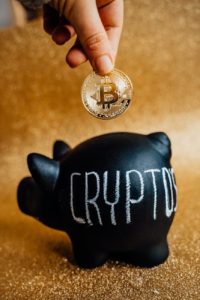 crypto in a piggy bank