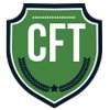 A green shield emblem with the white letters "CFT" in the center and a laurel wreath with a star at the bottom.