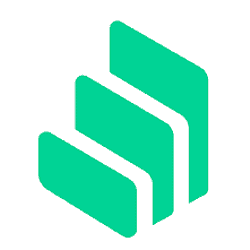 Three overlapping green rectangles arranged diagonally upward on a white background.