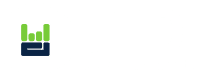 A hexagonal logo with a green and navy bar chart and checkmark on the left. Faded white text JFDI Accountants appears on the right.