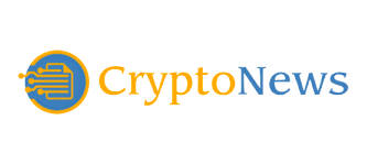 Logo for CryptoNews featuring an icon of a microchip and circuits in a blue and yellow circle, with the text 