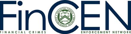 FinCEN logo featuring the words "Financial Crimes Enforcement Network" and a circular emblem with a shield and scales.